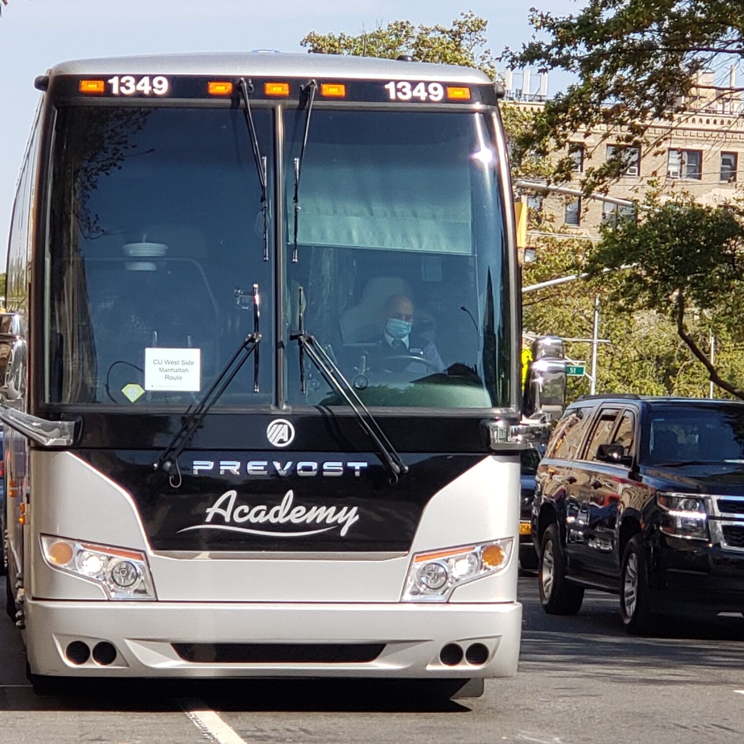 Academy Bus’s Columbia University service in action