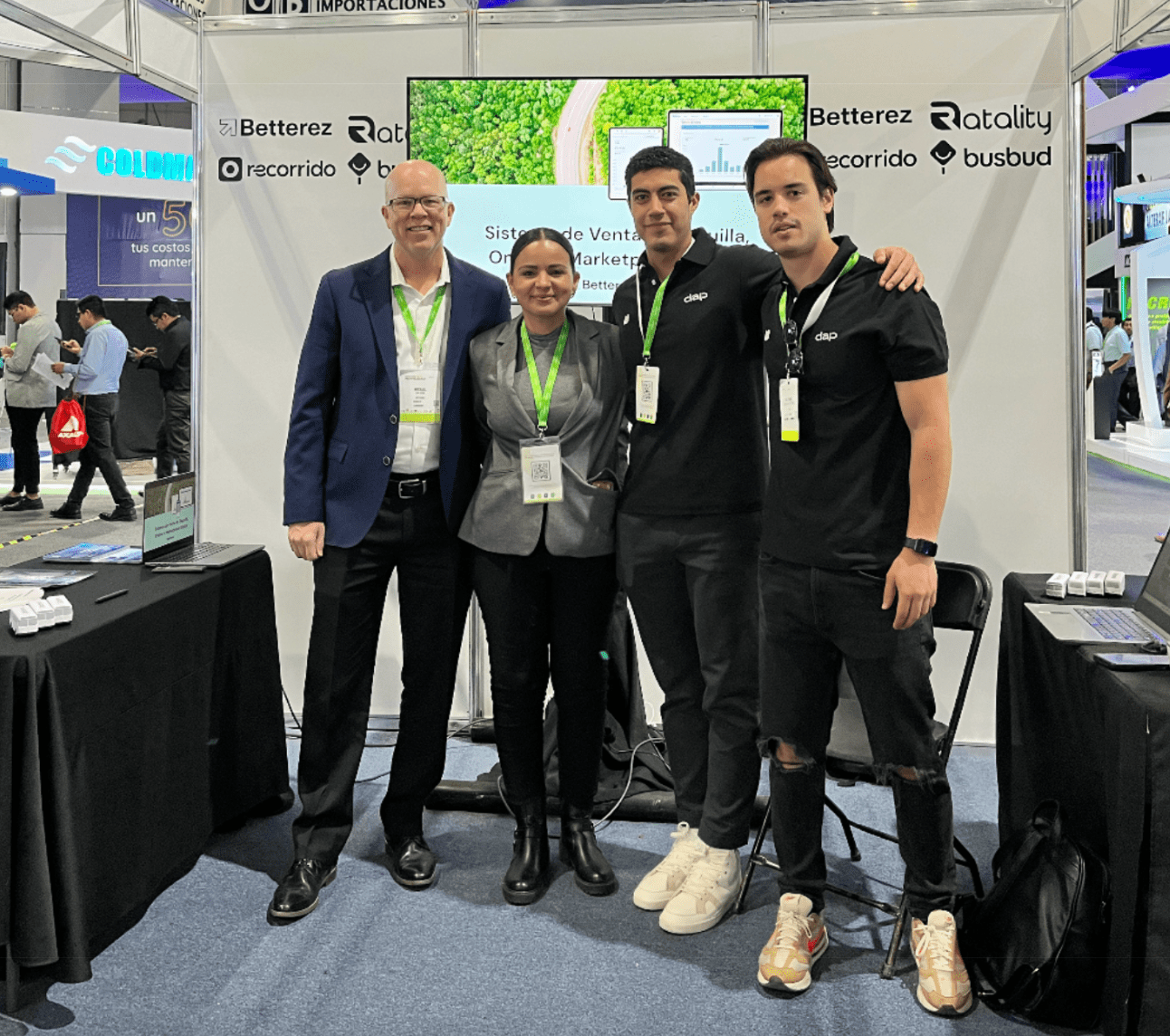 Betterez’ customers: Clap Founders visiting our booth at Expo Foro