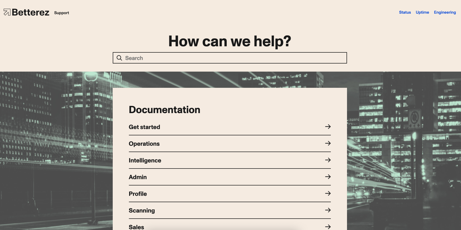Betterez Support Page