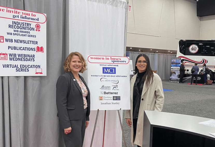 “Betterez Marketing Manager, Fernanda Garcia and Kim Grzywacz, WIB Member and Member of the ABA Board of Directors."
