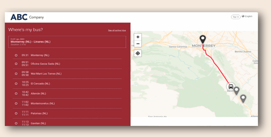 Where’s My Bus Feature on the Betterez Platform