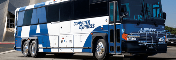 Pictured here: LADOT Commuter Express Bus from Thousand Oaks to Downtown
