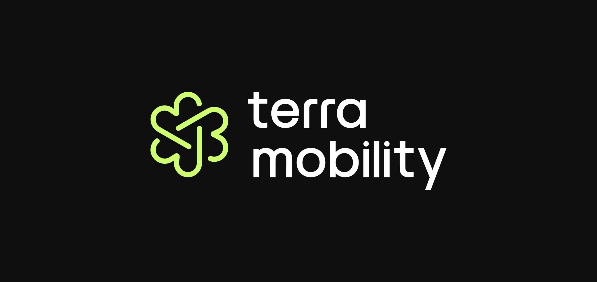 The Terra Mobility logo and wordmark on a black background