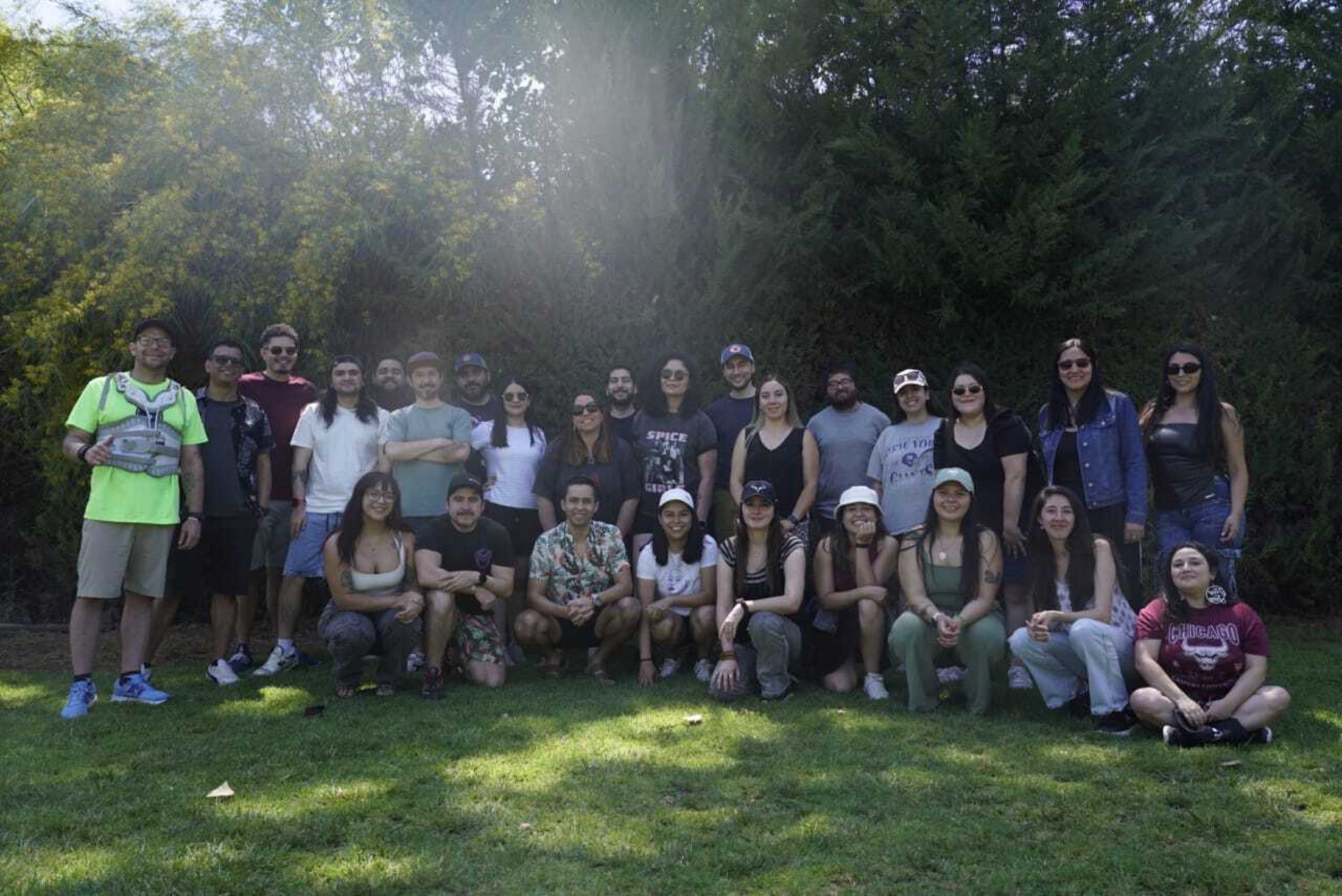 The Chile team gathered outdoors for a group photo